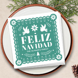 Feliz Navidad Papel Picado Weihnachten Serviette