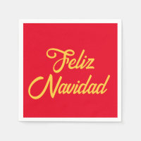 Feliz Navidad Paper Napkin