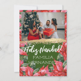 Feliz Navidad Poinsettia Foto Weihnachten