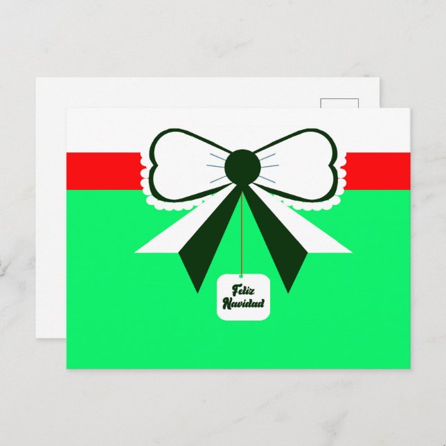 Feliz Navidad Postcard Feiertagspostkarte (Vorne/Hinten)