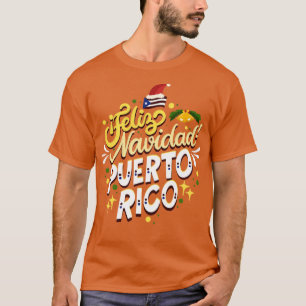 Feliz Navidad Puerto Rico Merry Weihnachten T-Shirt