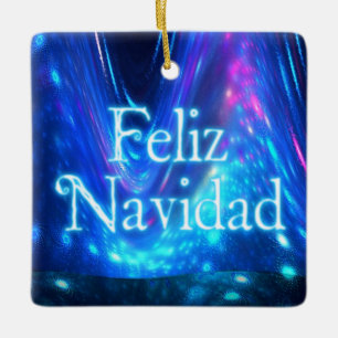 Feliz Navidad - Qaanaq - Nordlichter Keramikornament