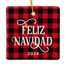 Feliz Navidad Red Buffalo Kariertes Foto