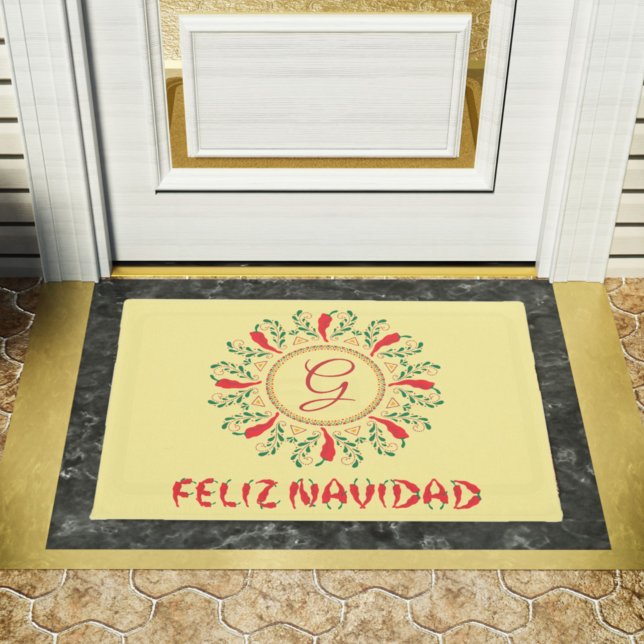 Feliz Navidad Red Chile Pepper Fußmatte (Von Creator hochgeladen)
