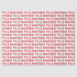 Feliz Navidad Red Chile Pepper Seidenpapier