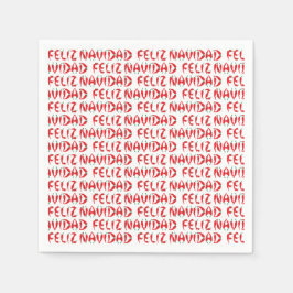 Feliz Navidad Red Chile Pepper Serviette