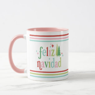 Feliz Navidad   Retro Christmas Tasse