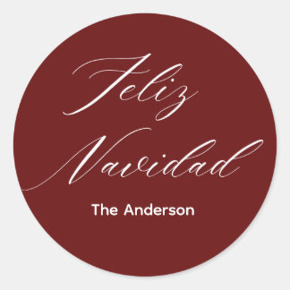 Feliz navidad runder aufkleber