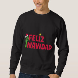 Feliz Navidad schwarzes Sweatshirt-T-Shirt Sweatshirt