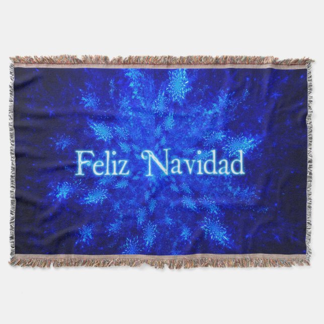 Feliz Navidad - Snowburst Decke (Vorderseite)