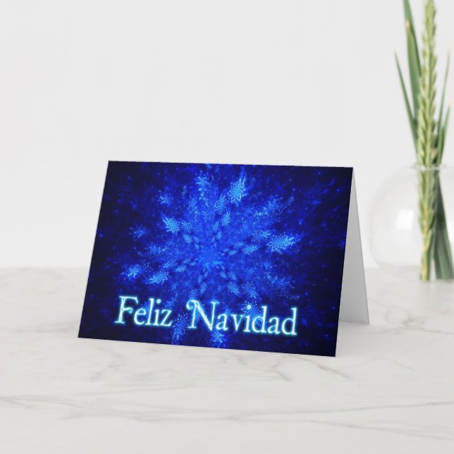 Feliz Navidad - Snowburst Feiertagskarte (Vorderseite)