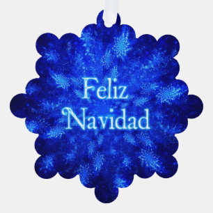 Feliz Navidad - Snowburst Ornament Karte