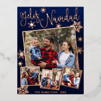 Feliz Navidad Snowflake Rustikale 4 Fotos Collage