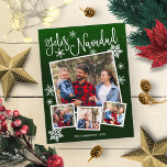 Feliz Navidad Snowflake Rustikale 4 Fotos Weihnach Postkarte<br><div class="desc">Feliz Navidad Snowflake Rustikale 4 Fotos Weihnachtskarte</div>