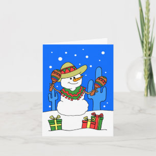 Feliz Navidad Snowman Feiertagskarte