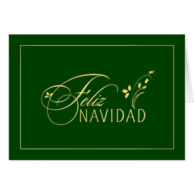Feliz Navidad - spanische tarjetas - (Vorderseite (Horizontal))