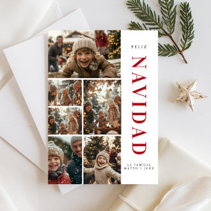 Feliz Navidad Spanische Weihnachtsfamilie 6 Foto Feiertagskarte