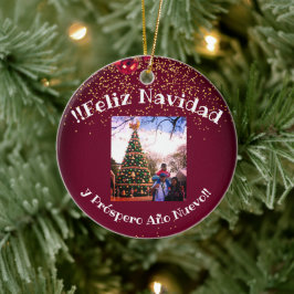 Feliz Navidad Spanische Weihnachtsgrüße Keramik Ornament