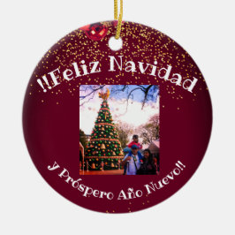 Feliz Navidad Spanische Weihnachtsgrüße Keramik Ornament