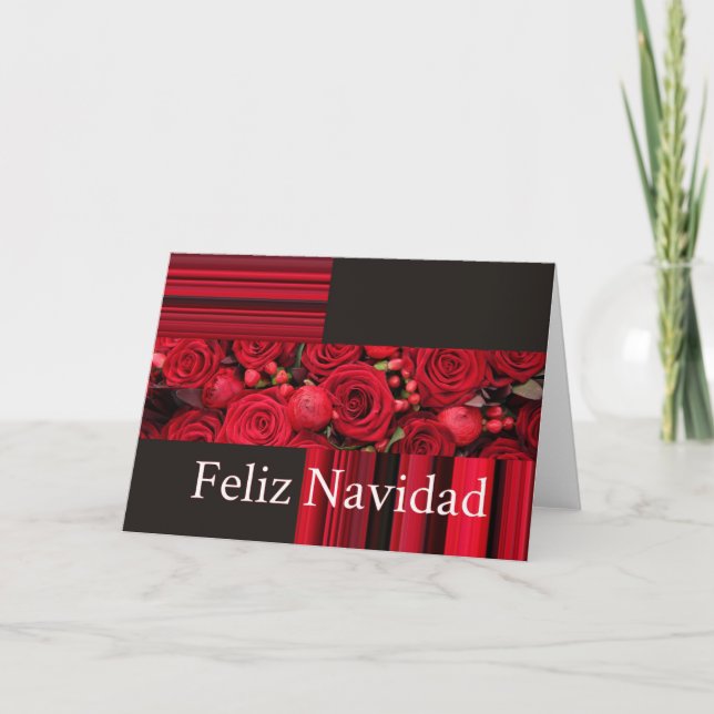 Feliz Navidad Spanische Weihnachtskarte Feiertagskarte (Vorderseite)