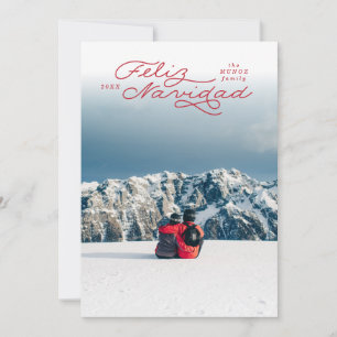 Feliz Navidad, Spanische Weihnachtskarte, Fotokart Feiertagskarte