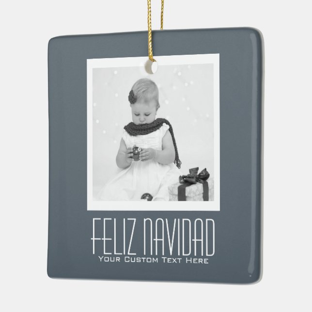 Feliz Navidad Spanischer Weihnachtsfest Personalis Keramikornament (Links)