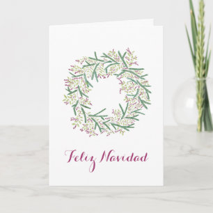 Feliz Navidad, spanischer Weihnachtskranz Feiertagskarte