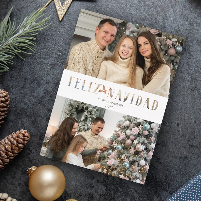 Feliz Navidad Spanisches Foto zum Schneiden von Pa Feiertagskarte (Von Creator hochgeladen)