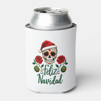 Feliz Navidad Sugar Skull Mexican Christmas T-Shir Dosenkühler
