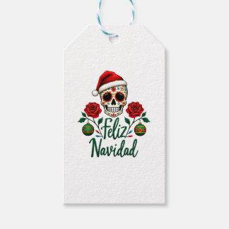 Feliz Navidad Sugar Skull Mexican Christmas T-Shir Geschenkanhänger
