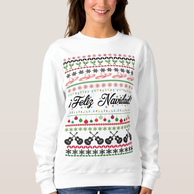 Feliz Navidad Sweater Sweatshirt (Vorderseite)