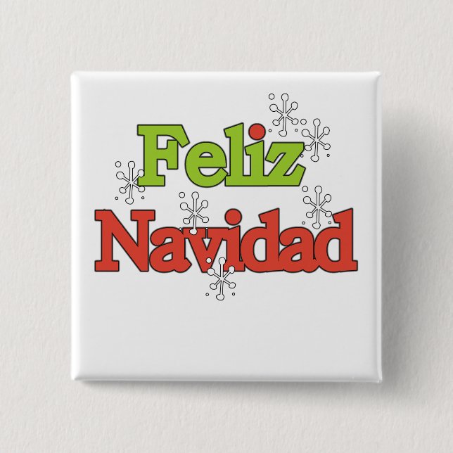 Feliz Navidad T - Shirts und Geschenke Button (Vorderseite)
