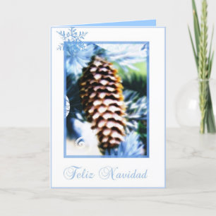Feliz navidad Tannenbaum-Kegel Spanisch fröhliche Feiertagskarte