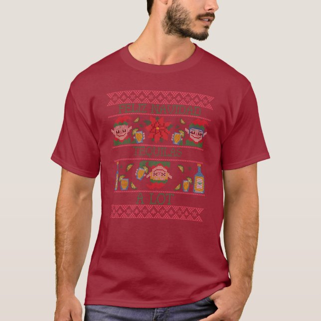 Feliz Navidad Tequilas A Lot T-Shirt (Vorderseite)