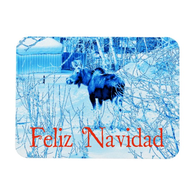 Feliz Navidad - Urban Moose Magnet (Horizontal)