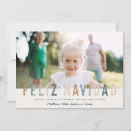 Feliz navidad Weihnachts-Foto Feiertagskarte