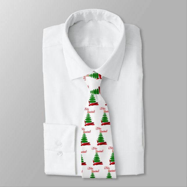 Feliz Navidad - Weihnachtsbaum mit Red Ribbon Krawatte (Gebunden)