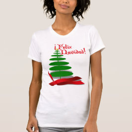 Feliz Navidad - Weihnachtsbaum mit Red Ribbon T-Shirt