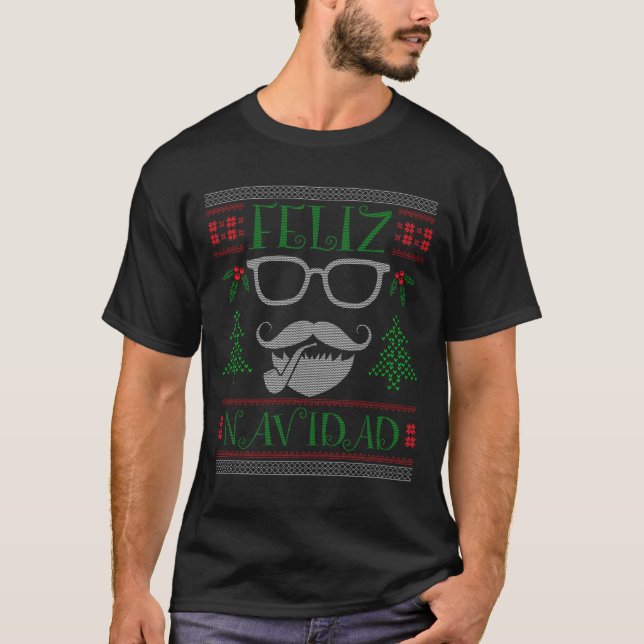 Feliz Navidad Weihnachtsgeschenk T-Shirt (Vorderseite)