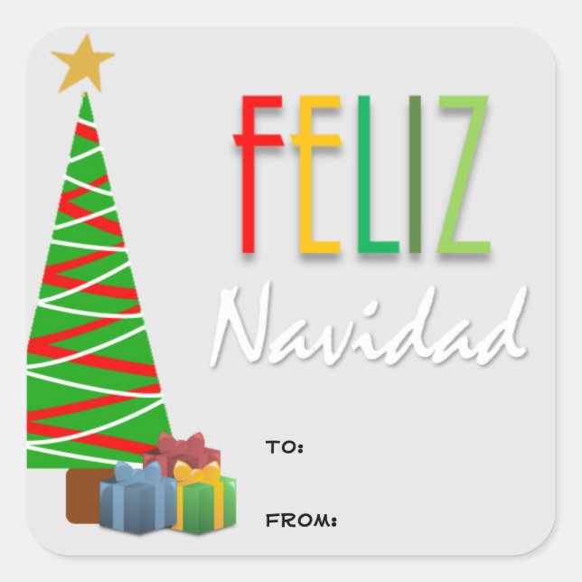 Feliz Navidad Weihnachtsgeschenke Stickers (Vorderseite)