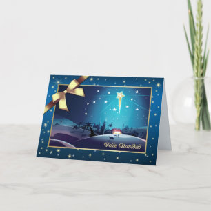 Feliz Navidad. Weihnachtskarte auf Spanisch Feiertagskarte
