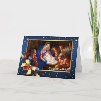 Feliz Navidad. Weihnachtskarten auf Spanisch Feiertagskarte