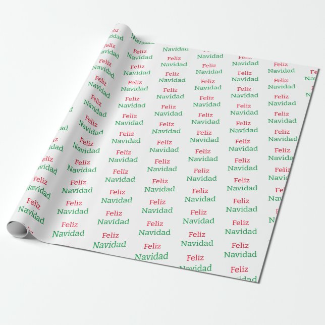 Feliz Navidad Wrapping Paper Geschenkpapier (Ungerollt)