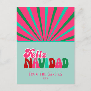 Feliz Navidad - Zollrecht außerhalb des Fotos Feiertagspostkarte