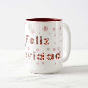 Feliz Navidad Zweifarbige Tasse