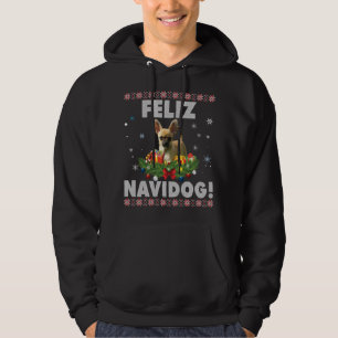 Feliz Navidog Chihuahua Dog Ugly Sweater Santa Chr Hoodie