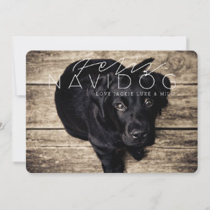 Feliz Navidog   Feiertags-Foto Feiertagskarte