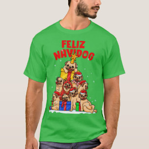 Feliz Navidog Feliz Navidad Mops Owner Xmas T-Shirt