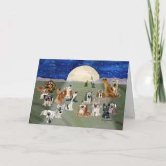 Feliz Navidog Funny Cartoon Dogs Weihnachtskarte Feiertagskarte