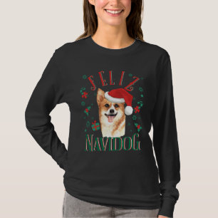 Feliz Navidog Niedlich Pembroke Welsh Corgi Wearin T-Shirt